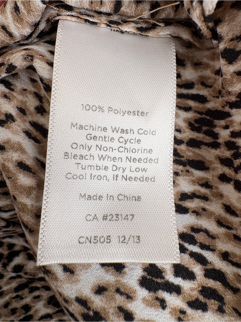 Talbots Animal Print Short Sleeve Boxy Top-Black/Brown Size 8 - Picture 5 of 7